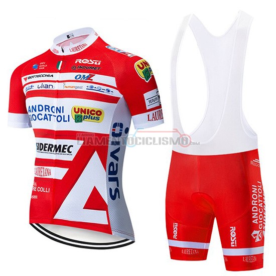 Abbigliamento Ciclismo Androni Giocattoli Manica Corta 2019 Arancione Bianco